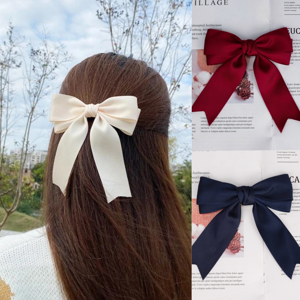 Ribbon Bow Gift - Presilha de cabelo feminina elegante com
