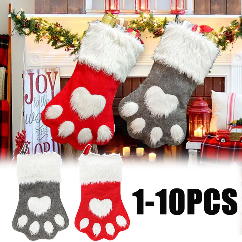Christmas Stocking Hanging - 1/3/5/10PCS Bonita Meia de Natal de