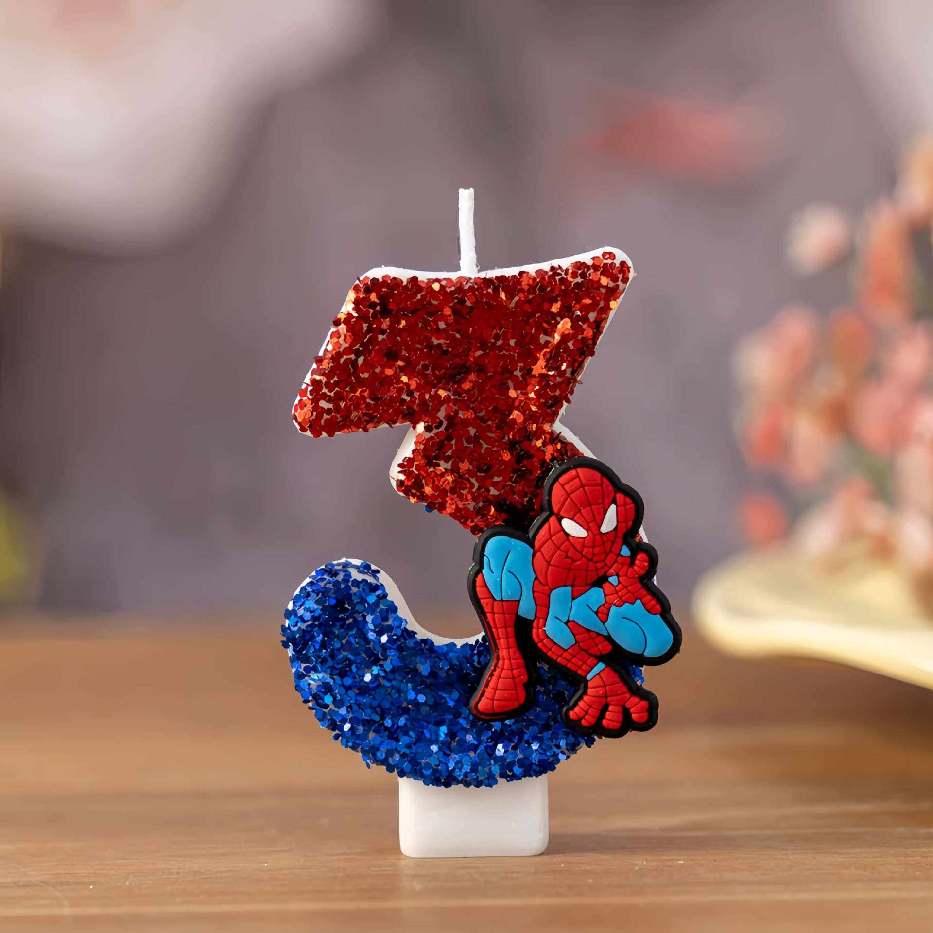 Holiday Candle Set - Velas Divertidas de Super-Heróis 0-9, Figuras