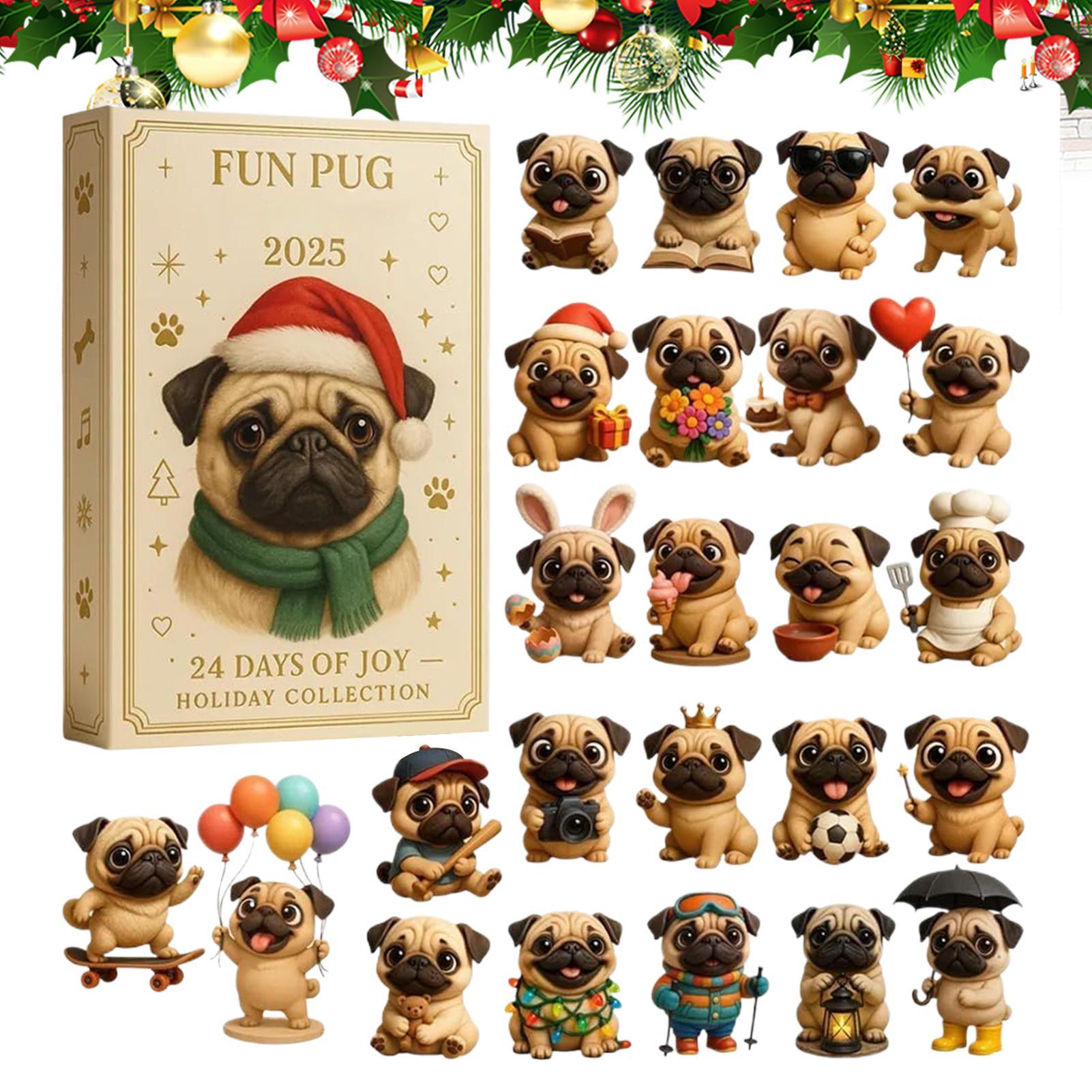 Advent Calendar Gift - 2025 pug calendário do advento de