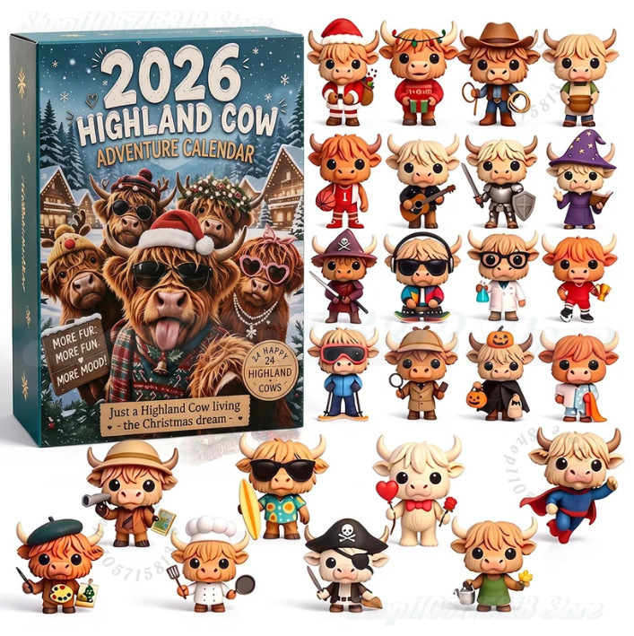 Advent Calendar Gift - Calendário do Advento Vaca Highland 2026,