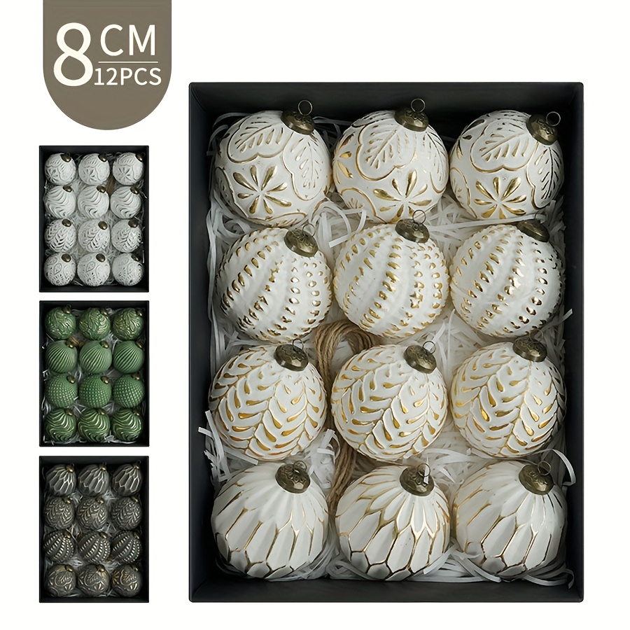 Ornament Ball Set - 12 peças 8cm conjunto de ornamento