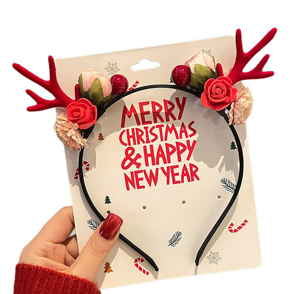 Reindeer Antlers Headband - Bonito acessórios de cabelo veludo natal