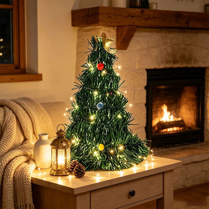Star Tree Topper - Mini Árvore de Natal Verde Dobrável