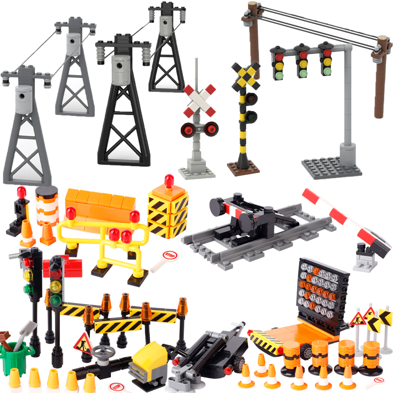 Lego Set City - Moc cidade barricada blocos de construção