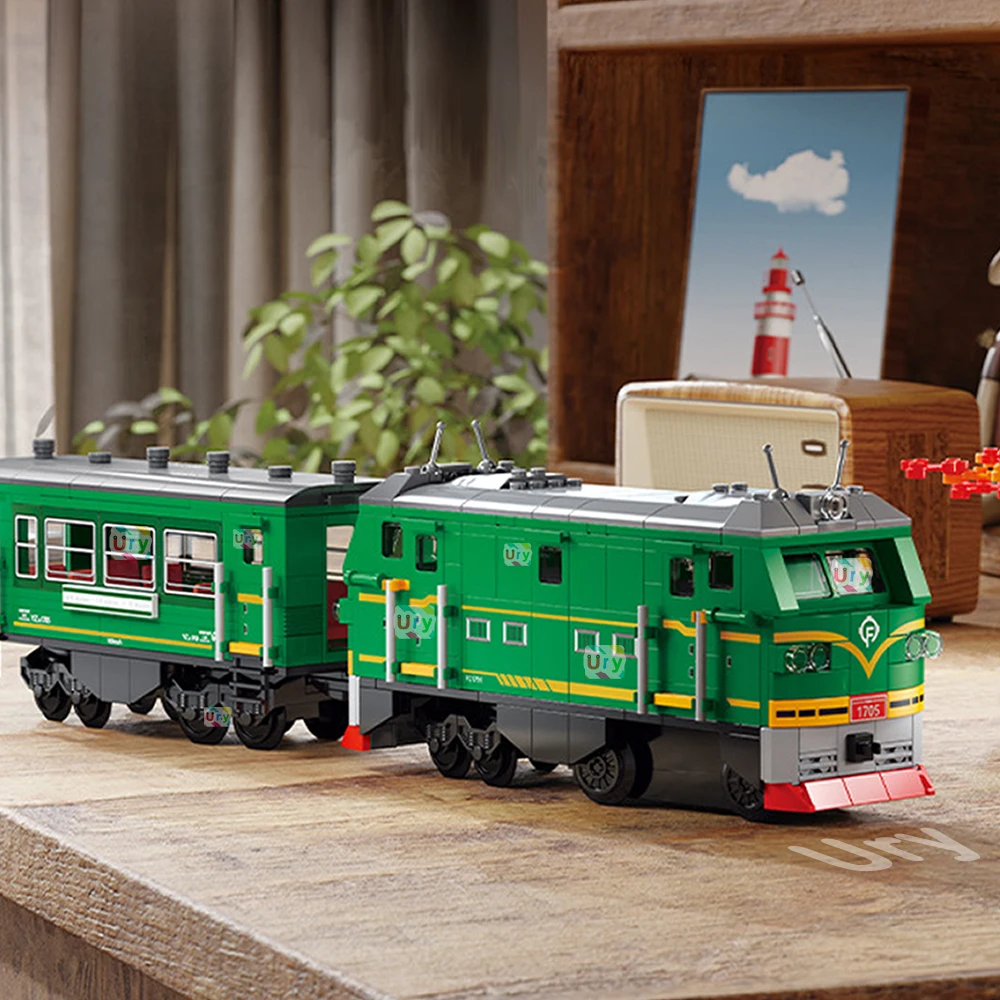Trem a vapor verde retrô, mode - Lego Set City avaliação e preço