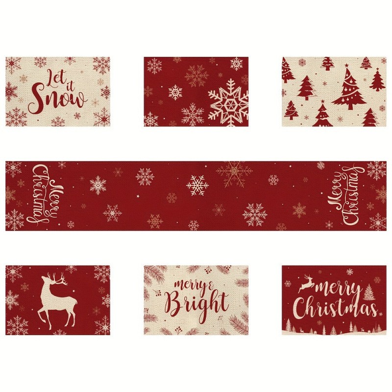 Conjunto de guardanapo e corre - Christmas Table Runner avaliação e preço