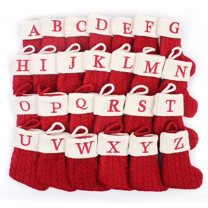 Meias de tricô com letras do a - Christmas Stocking Hanging avaliação e preço