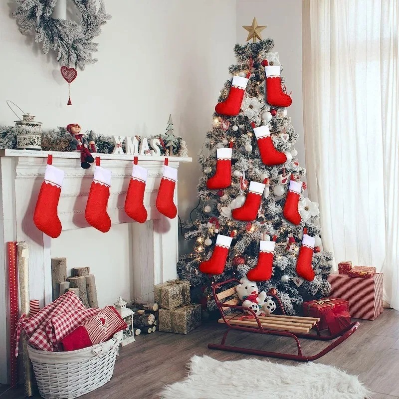 Feriado natal meia lareira pen - Christmas Stocking Hanging avaliação e preço