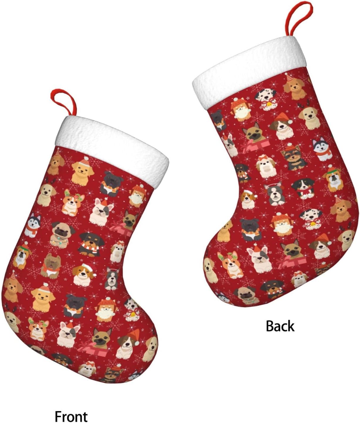 Cães de natal bonitos meias de - Christmas Stocking Hanging avaliação e preço