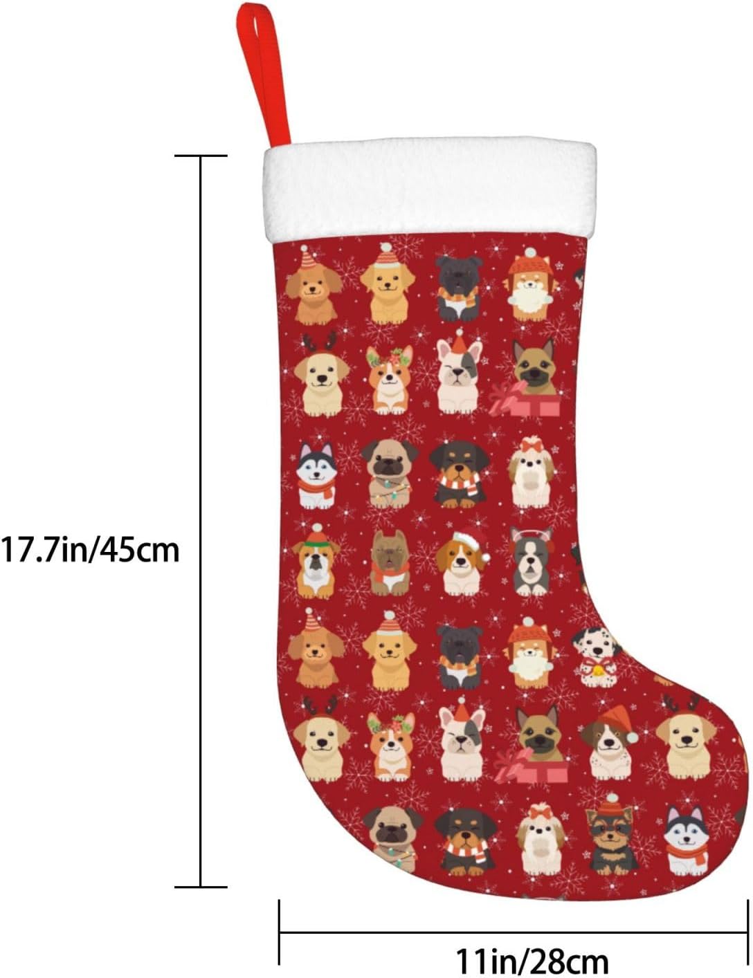Cães de natal bonitos meias de - Christmas Stocking Hanging avaliação e preço