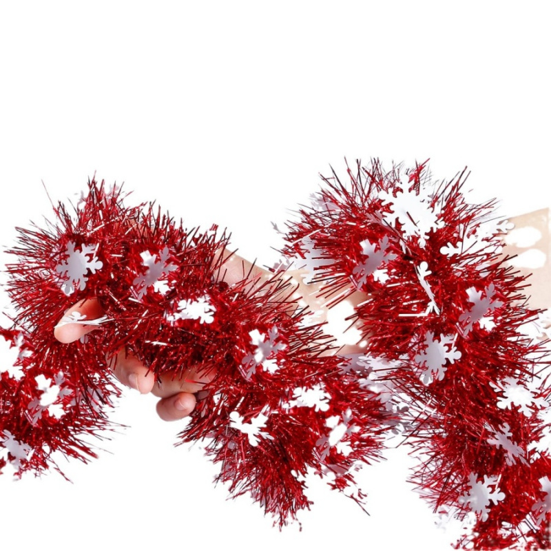 1pc natal enfeites floco de ne - Tinsel Garland Decoration avaliação e preço