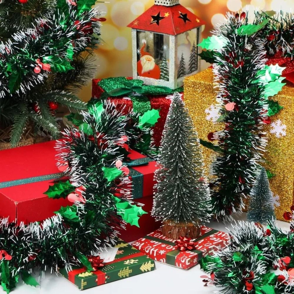 2 pçs reutilizável 2m guirland - Tinsel Garland Decoration avaliação e preço