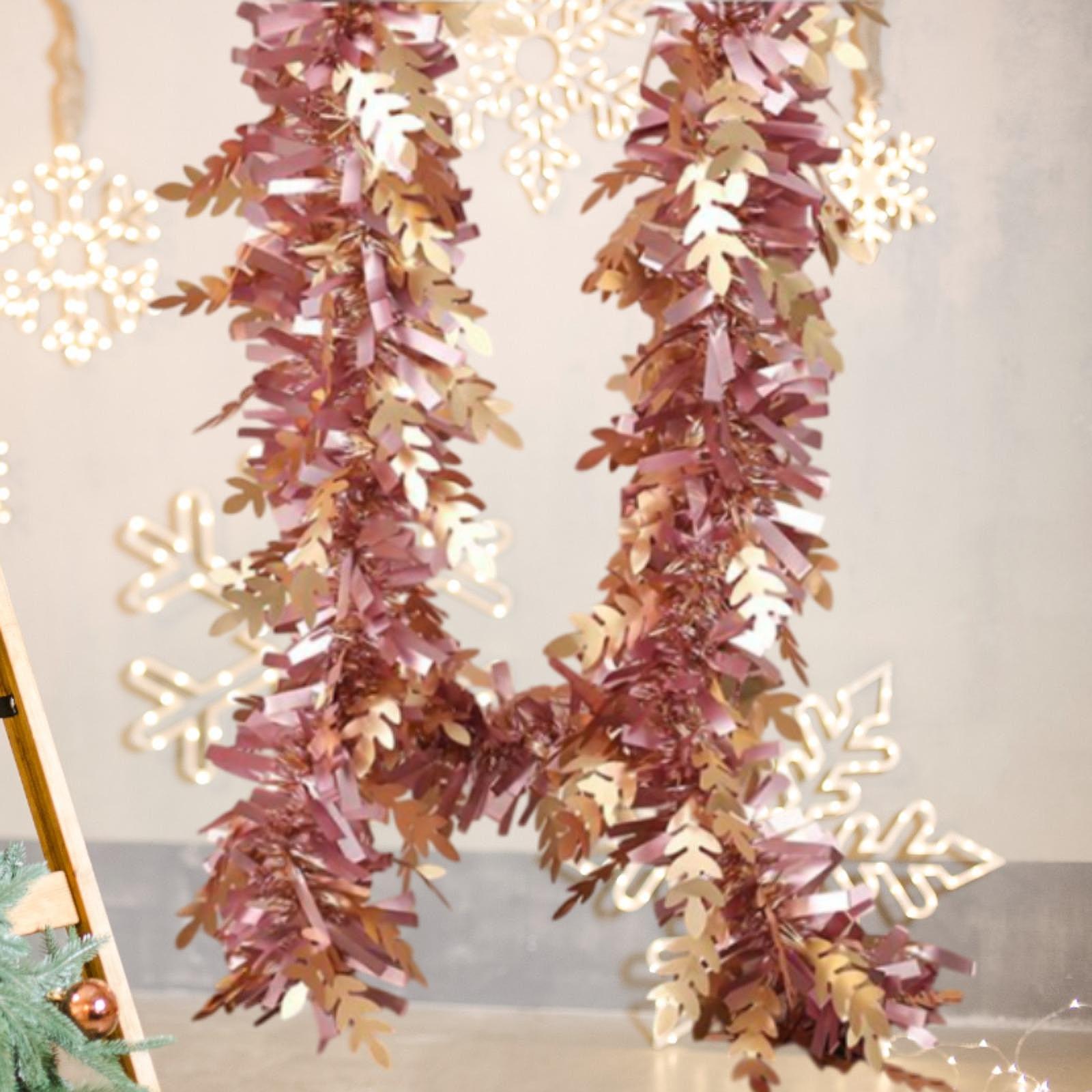 Natal enfeites guirlanda decor - Tinsel Garland Decoration avaliação e preço