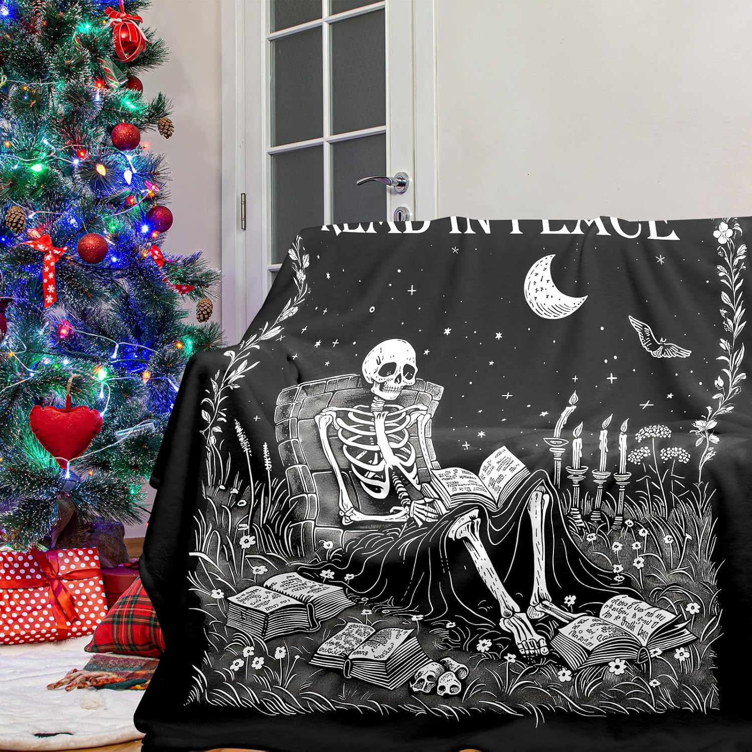 Manta de Leitura com Fantasmas - Christmas Throw Blanket avaliação e preço