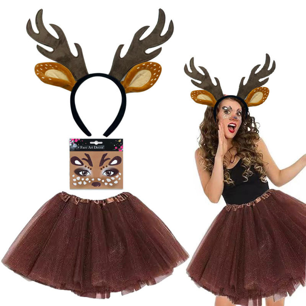 Tiara de Chifres de Rena de Na - Reindeer Antlers Headband avaliação e preço
