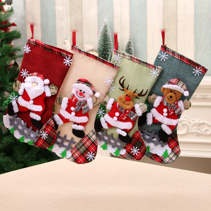 31cm grandes meias de natal de - Christmas Stocking Hanging avaliação e preço
