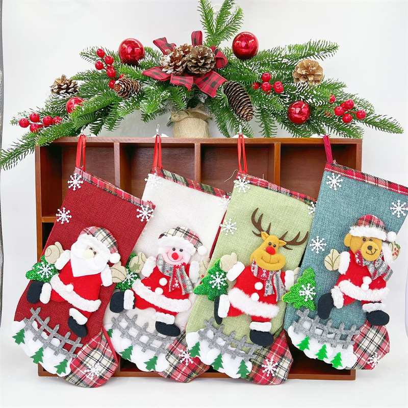 31cm grandes meias de natal de - Christmas Stocking Hanging avaliação e preço