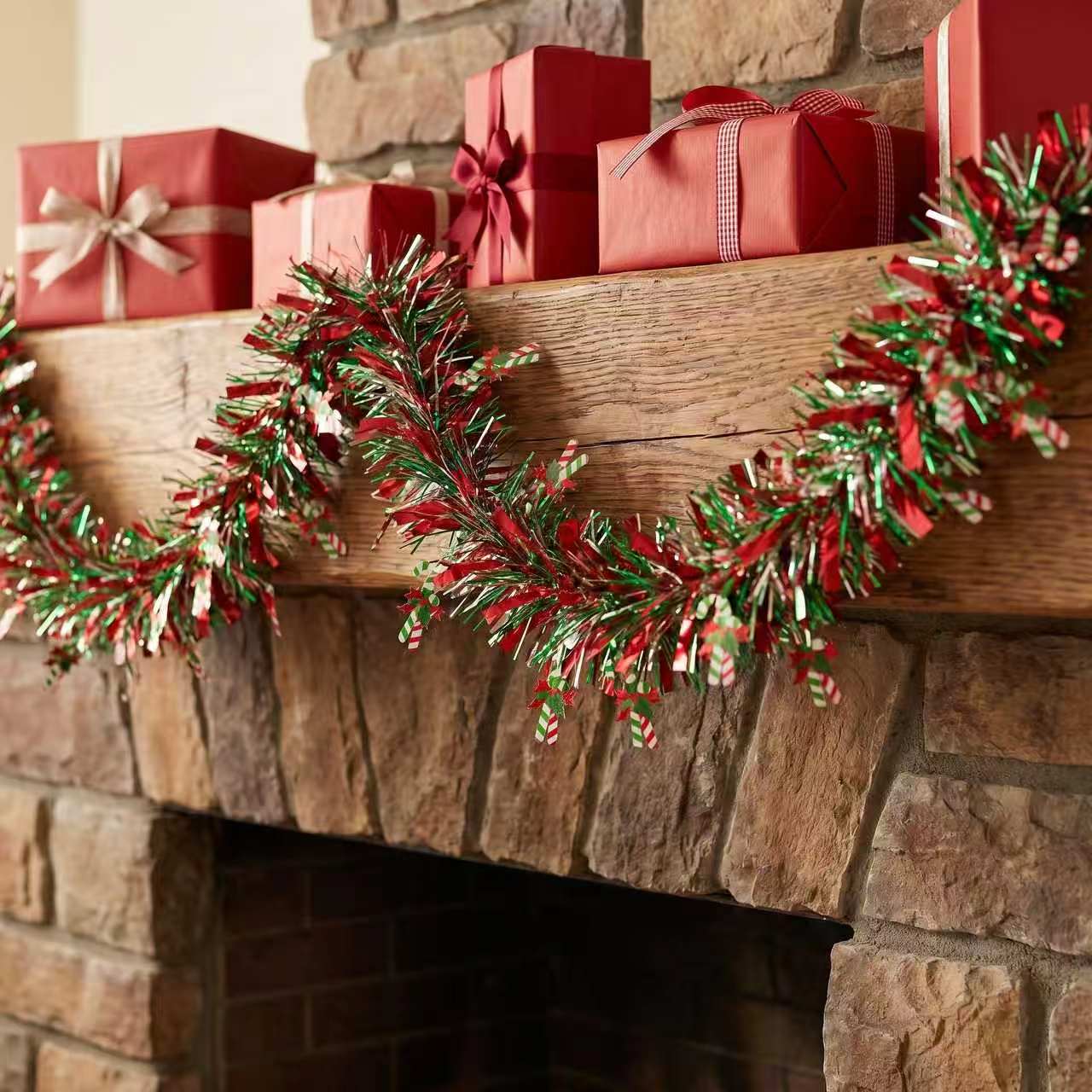 Guirlanda de Natal com Glitter - Tinsel Garland Decoration avaliação e preço