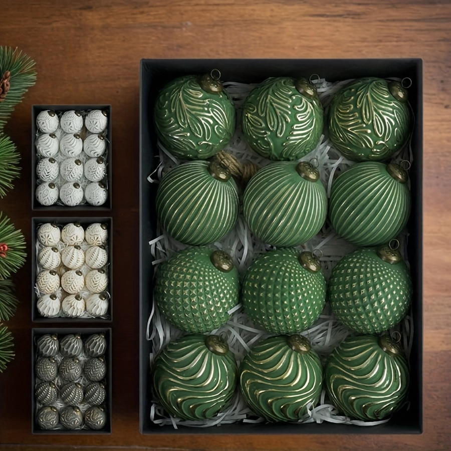 12 peças 8cm conjunto de ornam - Ornament Ball Set avaliação e preço
