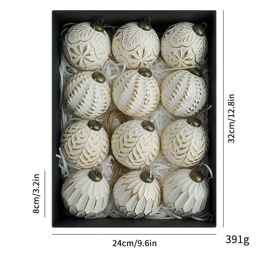 12 peças 8cm conjunto de ornam - Ornament Ball Set avaliação e preço